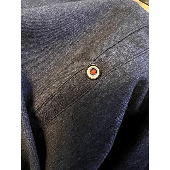 Buttercloth Long Sleeve T Shirt Mens XL Stretch Soft Pocket Navy Tee Shirt - Picture 6 of 6